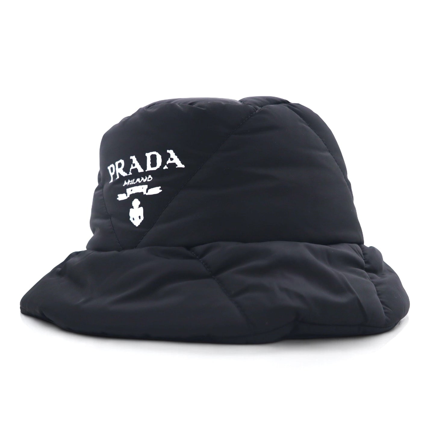 PRADA パデッド リナイロン バケットハット Padded Re-Nylon Bucket Hat キルティング ロゴプリント 22AW 2HC252