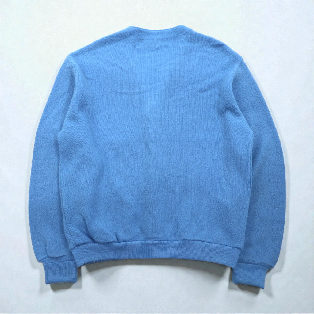 IZOD LACOSTE 70年代 糸巻きタグ ニット カーディガン L ブルー アクリル