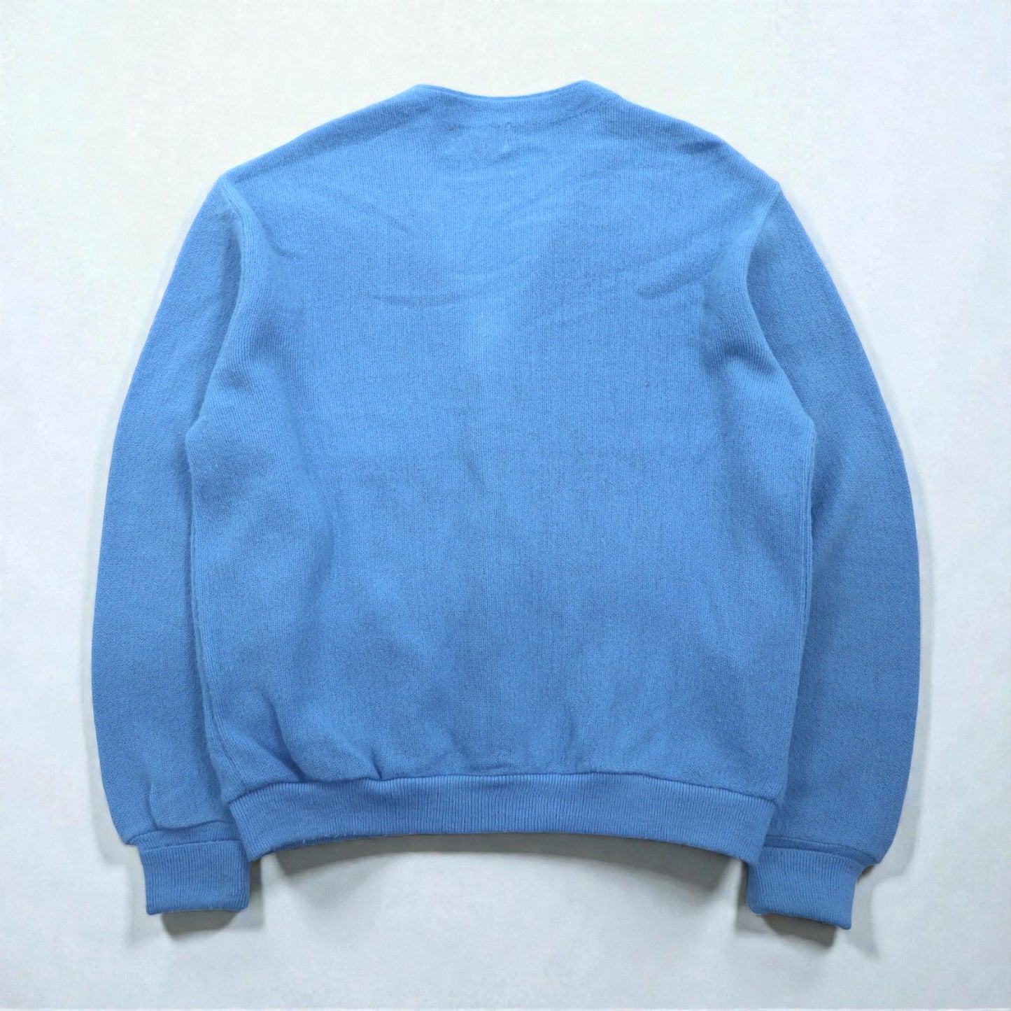 IZOD LACOSTE 70年代 糸巻きタグ ニット カーディガン L ブルー アクリル