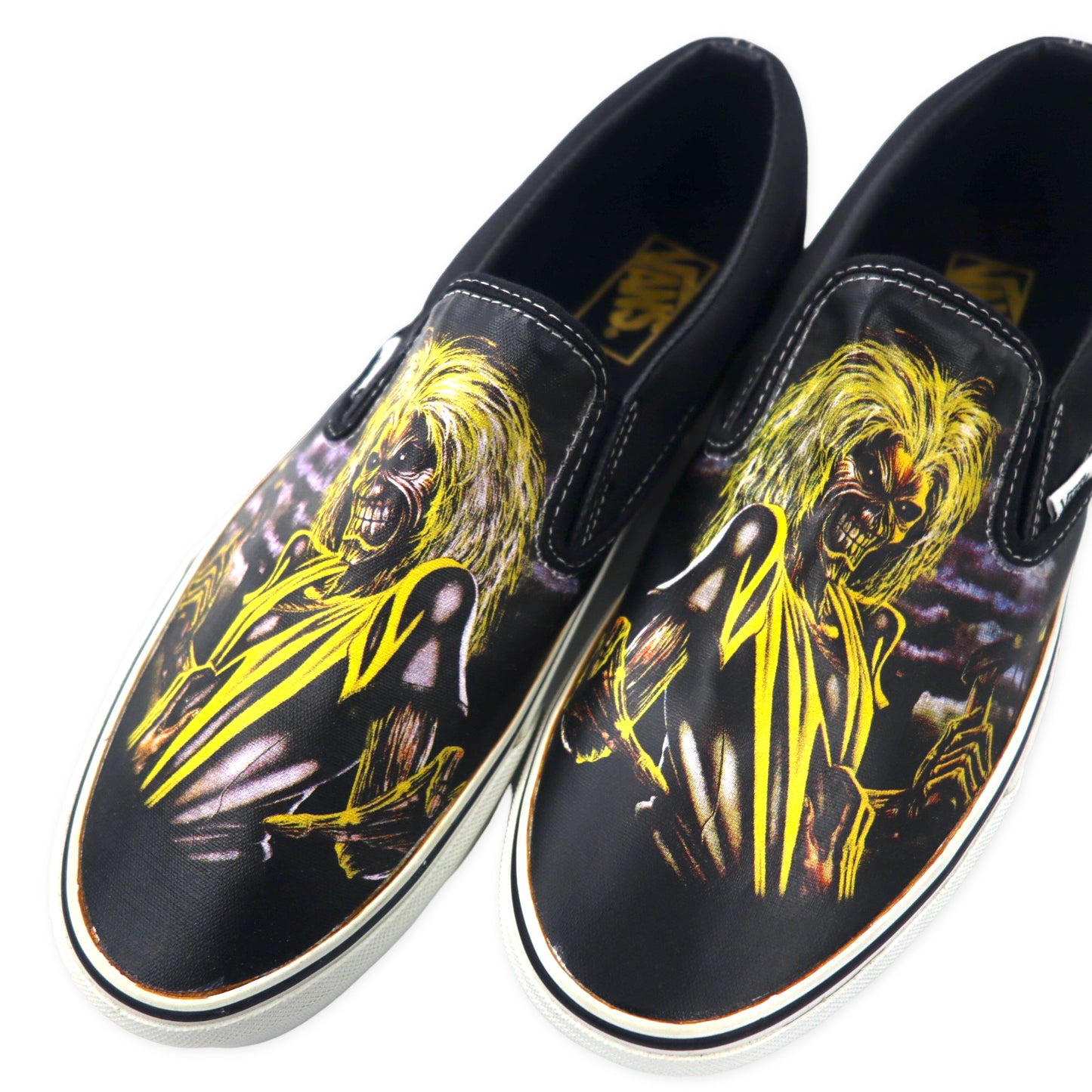 VANS × IRON MAIDEN スリッポン スニーカー 27.5cm ブラック アイアンメイデン バンド 総柄 KILLER SLIP-ON