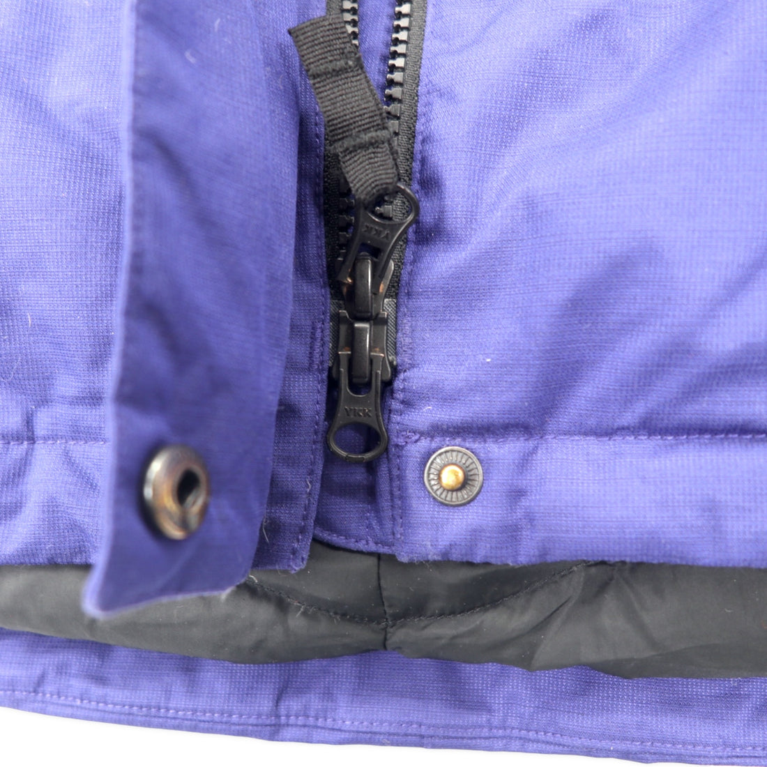 Eddie Bauer Weather Edge Down Parka Down Coat L Navy Polyester Fur Detachable WEATHER EDGE