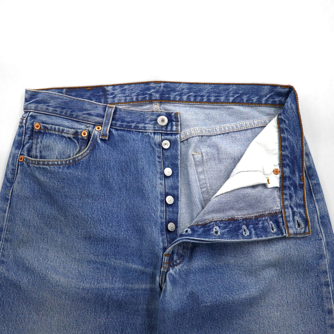 Levi's 00s Euro Levi's 501 Denim Pants, Size L, Indigo and Blue, Button Fly, 00501 0114, Made in Poland