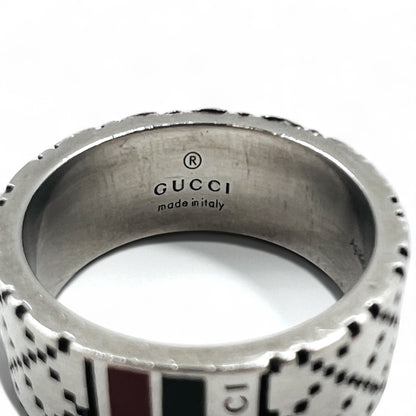 GUCCI シェリーライン ディアマンティッシマ リング 指輪 14号 シルバー Ag925 イタリア製