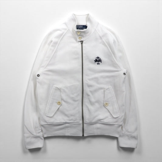 Polo Ralph Lauren 90年代 スタンドカラー ジップアップジャケット M ホワイト コットン