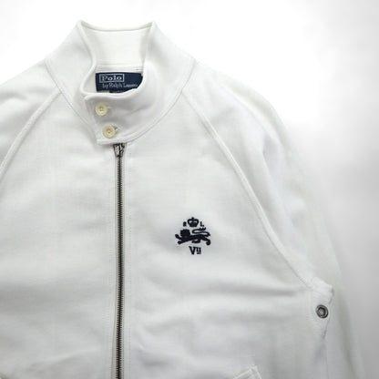 Polo Ralph Lauren 90年代 スタンドカラー ジップアップジャケット M ホワイト コットン