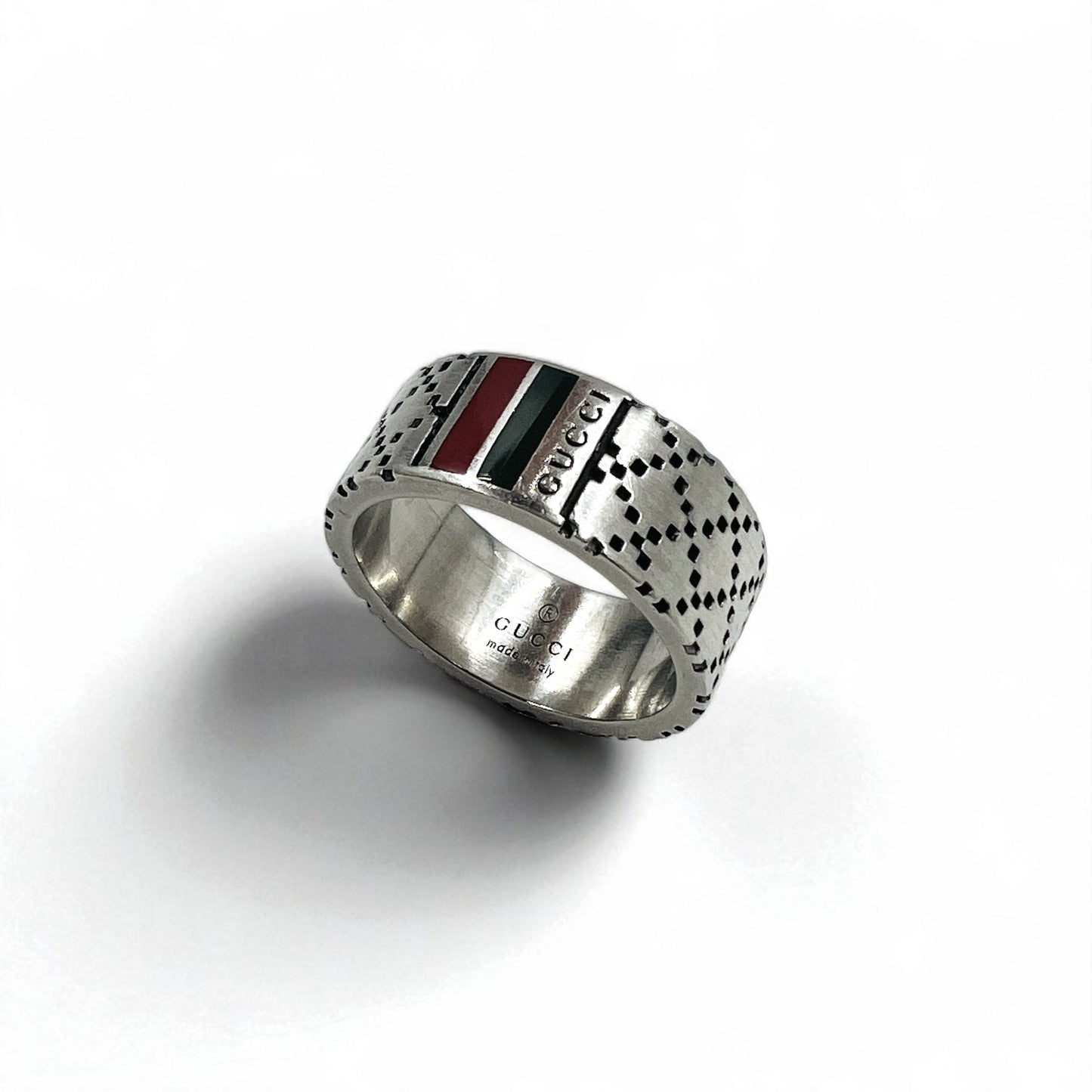 GUCCI シェリーライン ディアマンティッシマ リング 指輪 14号 シルバー Ag925 イタリア製