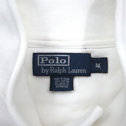 Polo Ralph Lauren 90年代 スタンドカラー ジップアップジャケット M ホワイト コットン
