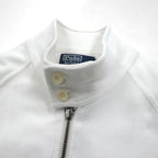 Polo Ralph Lauren 90年代 スタンドカラー ジップアップジャケット M ホワイト コットン