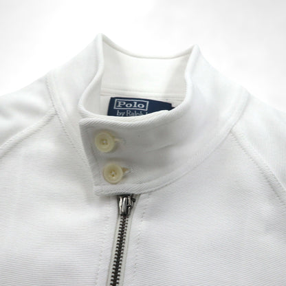 Polo Ralph Lauren 90年代 スタンドカラー ジップアップジャケット M ホワイト コットン