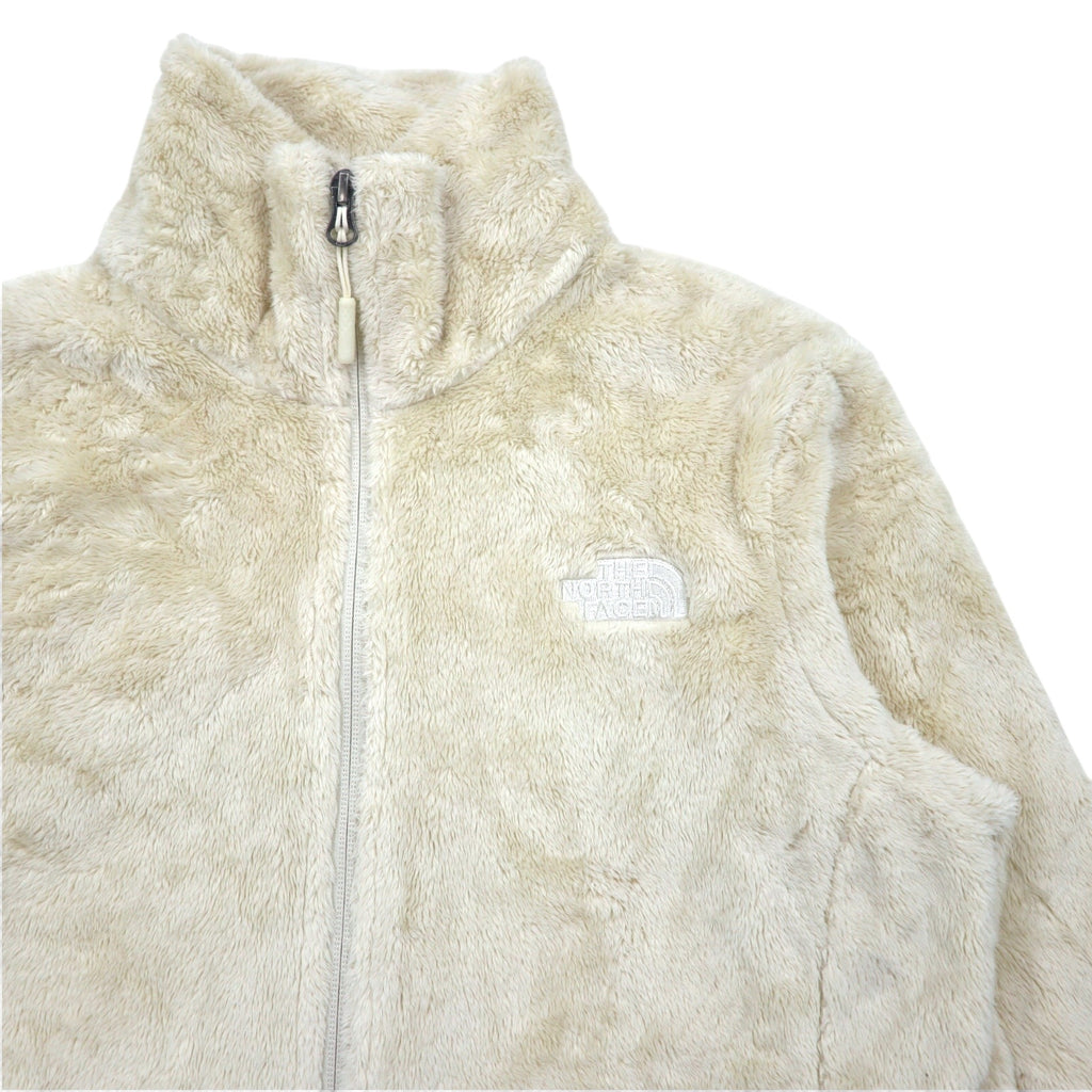 THE NORTH FACE Full Zip Fleece Jacket S Beige Polyester Logo Embroidery Osito Jacket NF0A3XBD