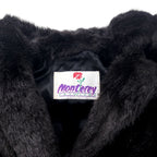 Monterey USA製 90年代 フェイクファージャケット ファーコート 10 ブラック アクリル
