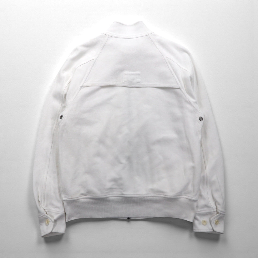 Polo Ralph Lauren 90s Stand Collar Zip Up Jacket, Medium, White Cotton