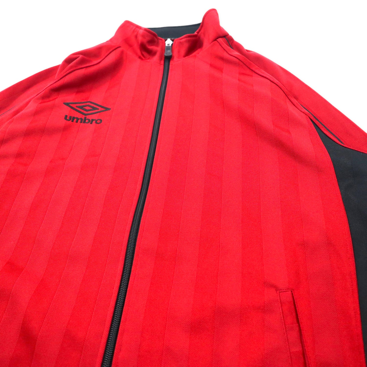 UMBRO 00s TRACK JACKET Jersey L Red One Point Logo Embroidery