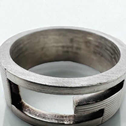 GUCCI ブランデッド カットアウト G リング 指輪 シルバー Ag925 イタリア製