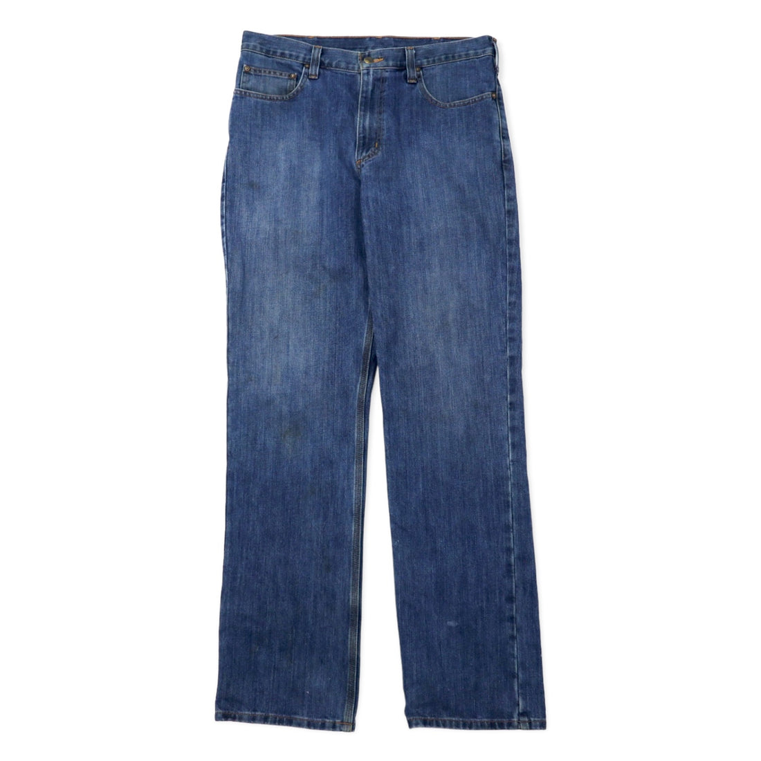日本然リトテ-古着オンライン-carhartt リラックスフィット デニムパンツ 34 ブルー コットン ジッパーフライ 101483-980 メキシコ製-carhartt Relaxed Fit Denim Pants 34 Blue Cotton Zipper Fly 101483-980 Mexico Made