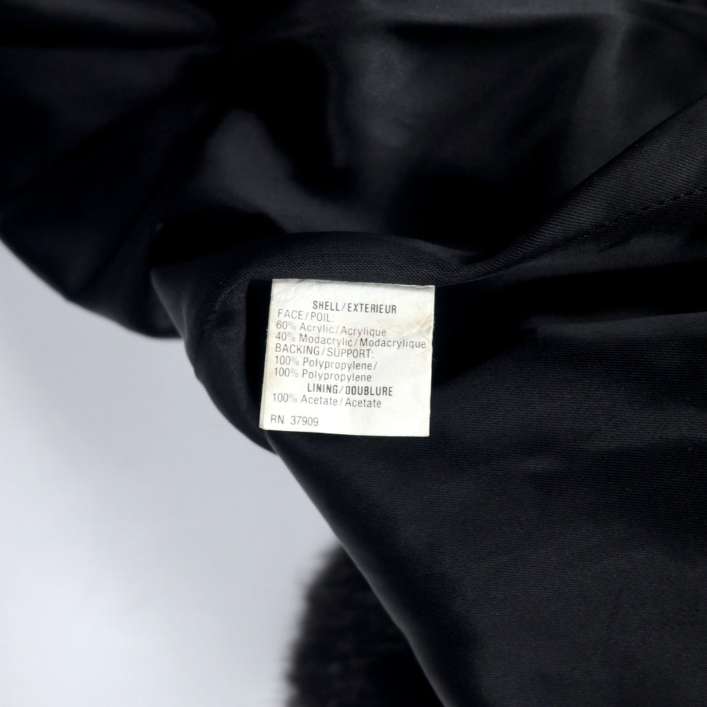 Monterey USA製 90年代 フェイクファージャケット ファーコート 10 ブラック アクリル