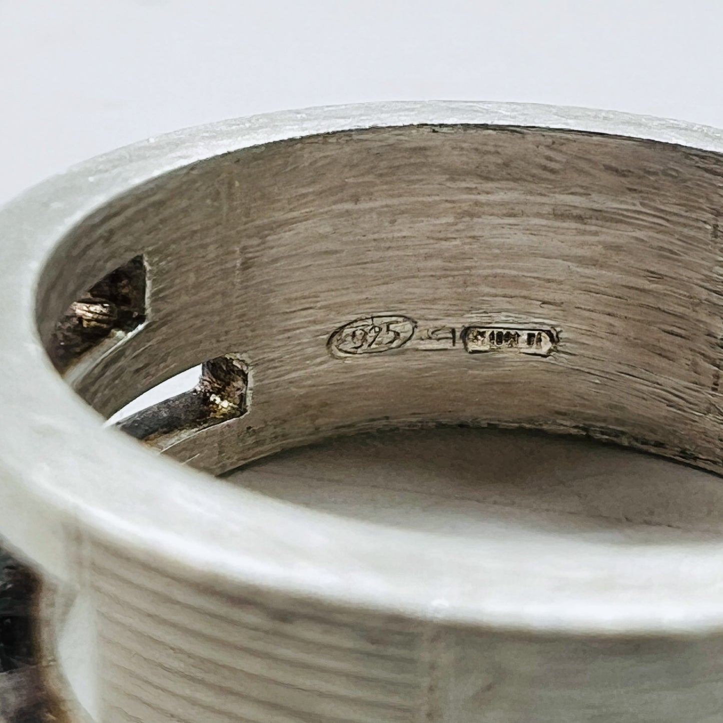 GUCCI ブランデッド カットアウト G リング 指輪 シルバー Ag925 イタリア製