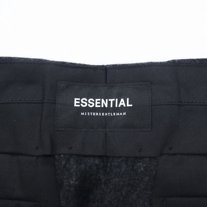 Mr.GENTLEMAN シャギーチェック スラックスパンツ L グレー ウール ESSENTIALライン EFW-TR24 未使用品