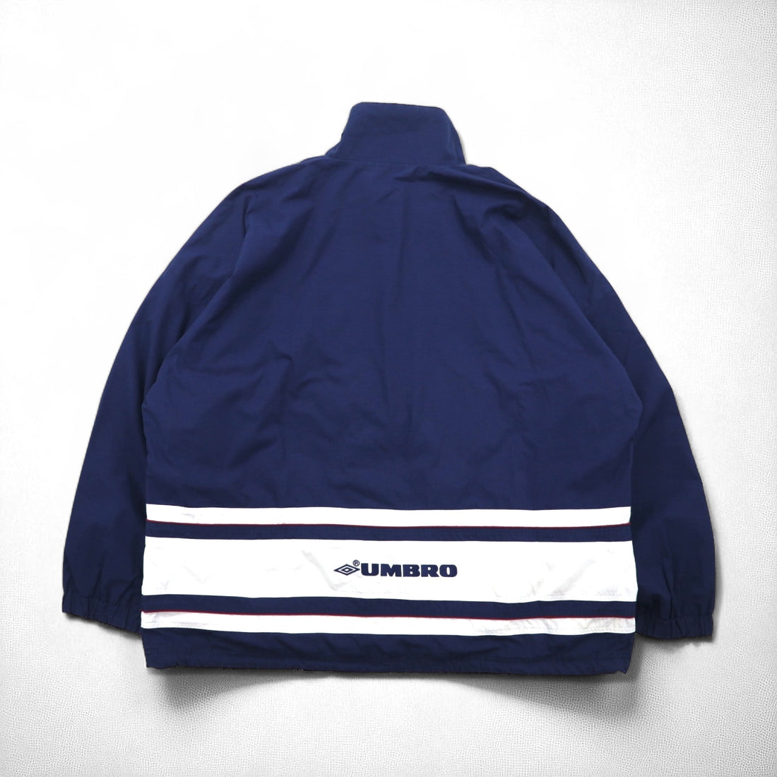UMBRO 00s Half-Zip Anorak Jacket, XL, Navy, One-Point Logo, Kangaroo Pocket