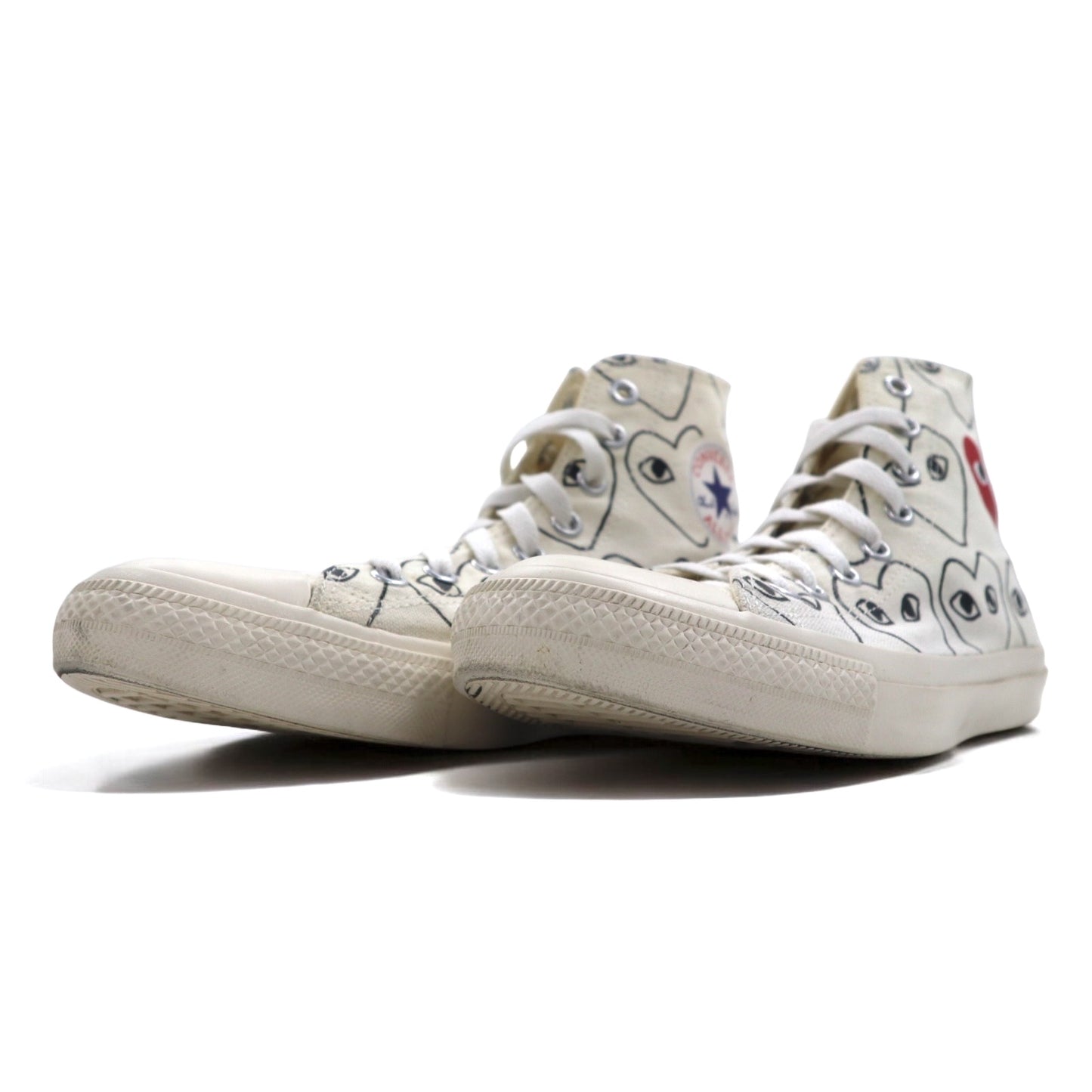 PLAY COMME des GARCONS × CONVERSE チャックテイラーハイ Chuck Taylor Hi スニーカー 27cm ホワイト キャンバス 1CL703