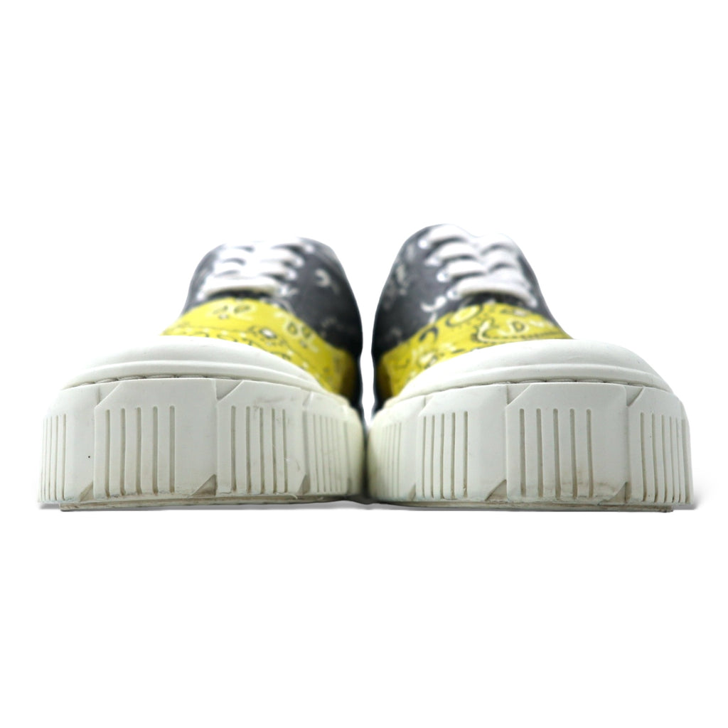 PIERRE HARDY オリースニーカー 23cm イエロー グレー バンダナ柄 レザー GREY-YELLOW BANDANA ポルトガル製