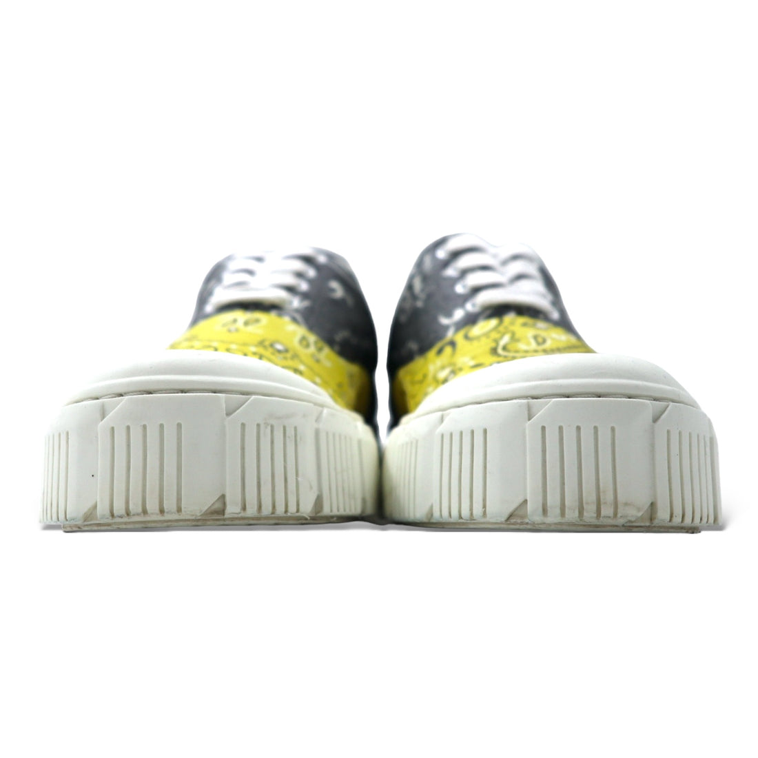 PIERRE HARDY オリースニーカー 23cm イエロー グレー バンダナ柄 レザー GREY-YELLOW BANDANA ポルトガル製