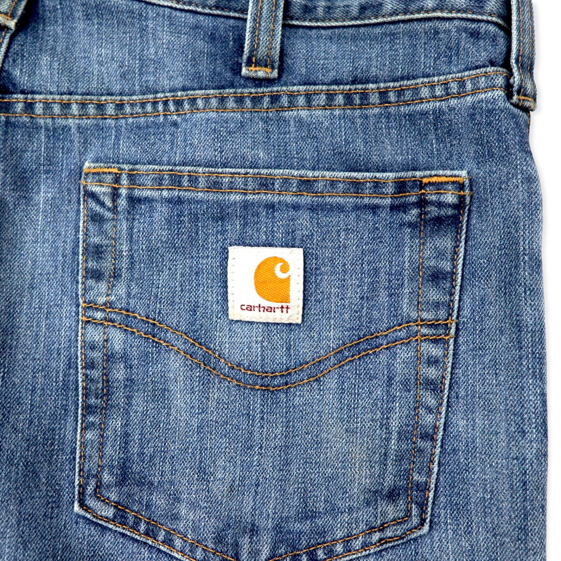 Carhartt Relaxed Fit Denim Pants Size 34 Blue Cotton Zipper Fly 101483-980 Made in Mexico