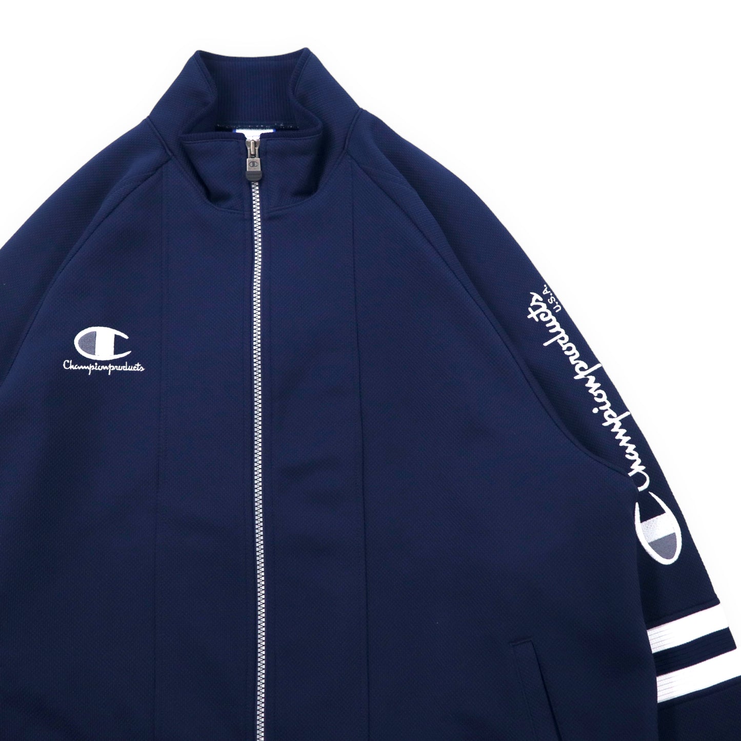 Champion products 90年代 トラックジャケット セットアップ ジャージ M ネイビー ポリエステル 日本製