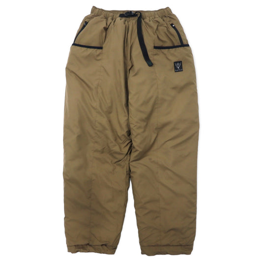 日本然リトテ-古着オンライン-South2 West8 インサレーションパンツ S カーキ 中綿 ポリエステル Inslator Belted Pants J0764 日本製-South2 West8 Puffer Pants S Khaki Filling Polyester Inslator Belted Pants J0764 Japan Made