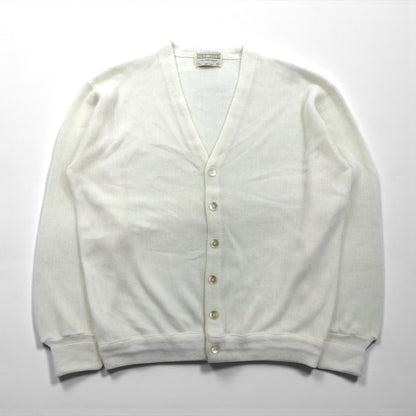 80s USA Vintage Cardigan LORD JEFF カーディガン L ホワイト アクリル 80年代 USA製