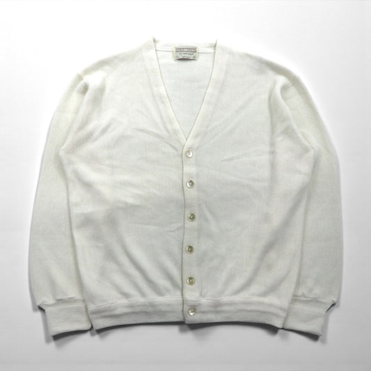 80s USA Vintage Cardigan LORD JEFF カーディガン L ホワイト アクリル 80年代 USA製