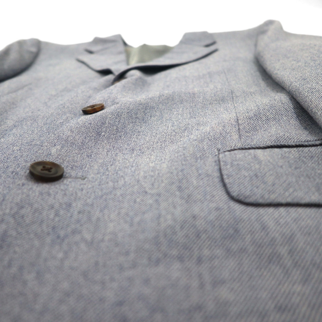 BURBERRY Cashmere Blend 3B Tailored Jacket, Size L, Blue, Wool, Made in Japan