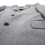 BURBERRY Cashmere Blend 3B Tailored Jacket, Size L, Blue, Wool, Made in Japan