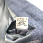 BURBERRY Cashmere Blend 3B Tailored Jacket, Size L, Blue, Wool, Made in Japan