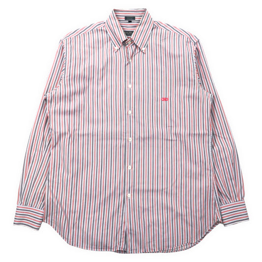 日本然リトテ-古着オンライン-Salvatore Ferragamo ボタンダウンシャツ L マルチカラー ストライプ コットン イタリア製-Salvatore Ferragamo Button-Down Shirts L Multi Color Striped Cotton Italian Made