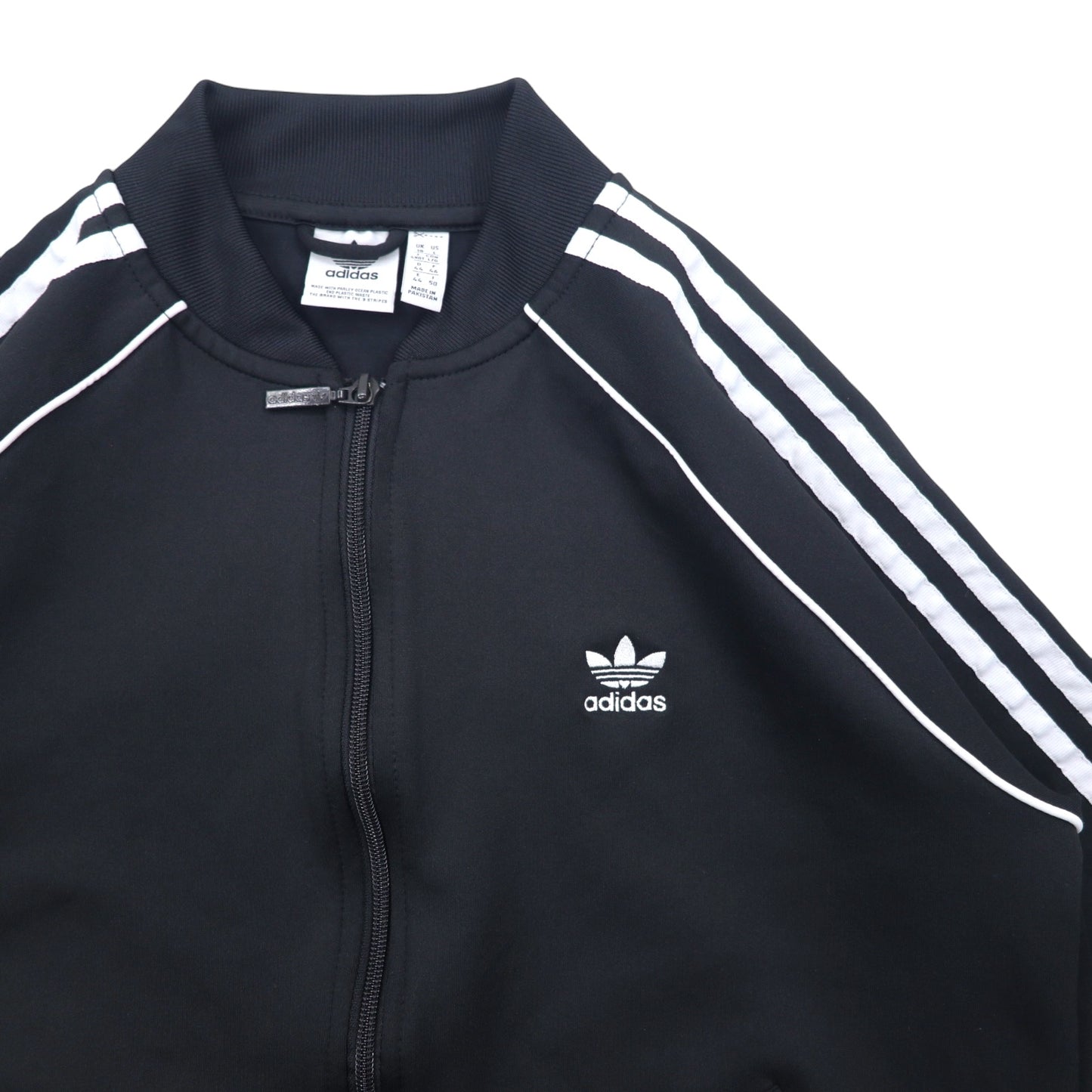 adidas originals ATP型 トラックジャケット ジャージ 4XL ブラック ポリエステル トレフォイルロゴ 3ストライプ PRIMEBLUE SST GD2374