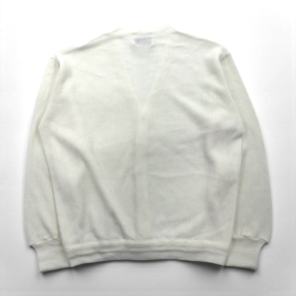 80s USA Vintage Cardigan LORD JEFF カーディガン L ホワイト アクリル 80年代 USA製