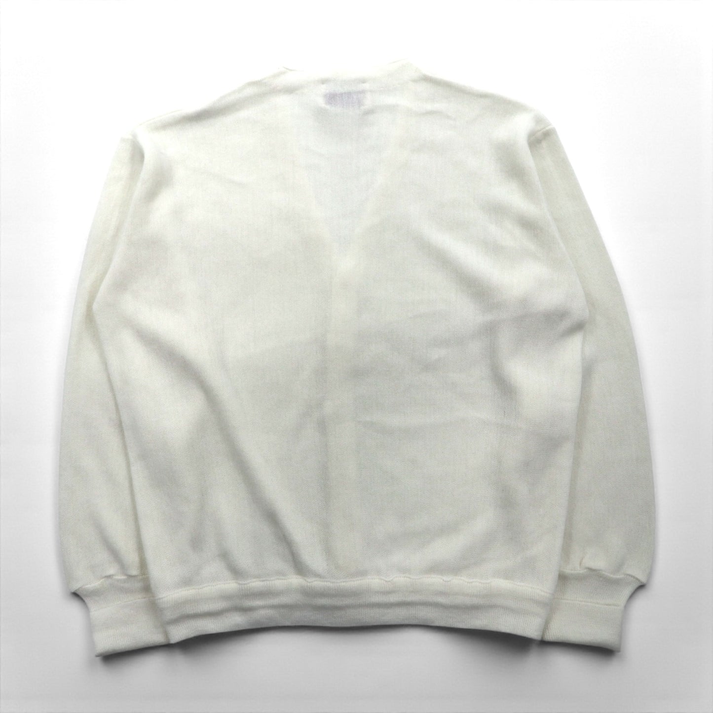 80s USA Vintage Cardigan LORD JEFF カーディガン L ホワイト アクリル 80年代 USA製