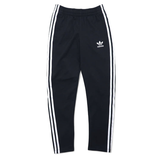 adidas originals トラックパンツ ジャージ M ブラック サイド 3ストライプ スナップ トレフォイルロゴ 刺繍 Big Boy's Snap Black Track Pants CV8312