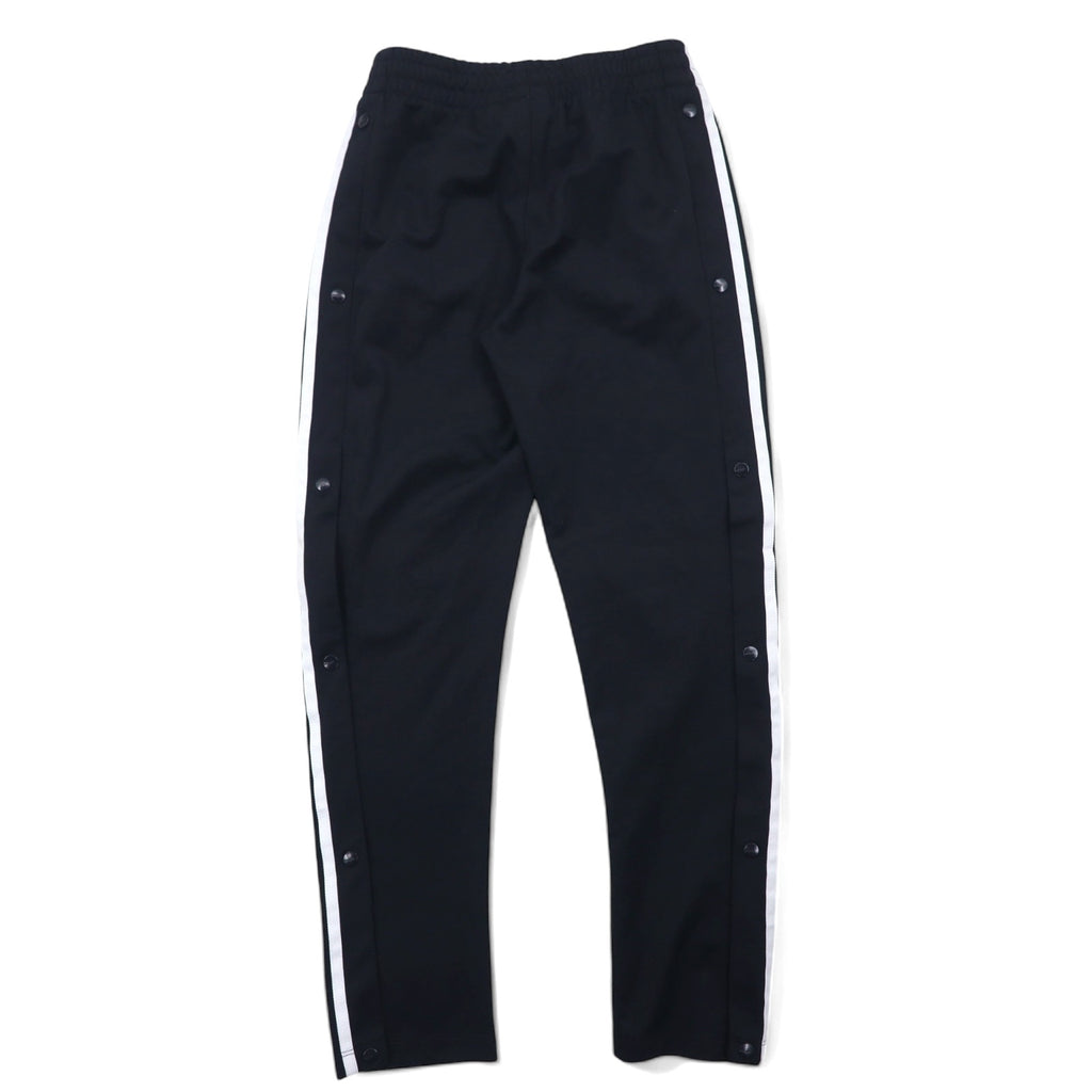 adidas originals Track pants Jersey M Black Side 3 Stripes Snap Trefoil logo Embroidery Big Boy's Snap Black Track Pants CV8312