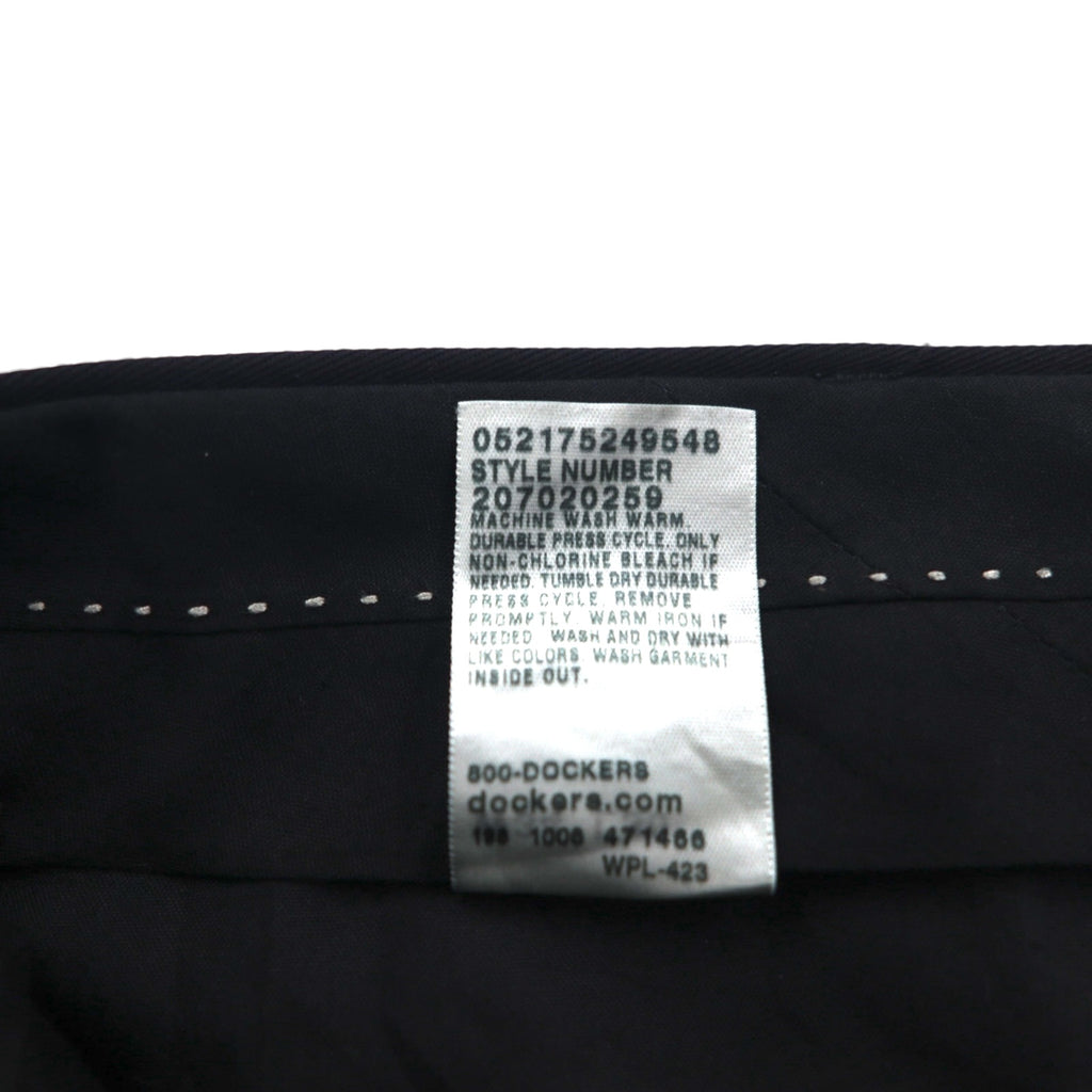 DOCKERS PREMIUM ( Levi's ) リラックスフィット 2タック ワイド チノパンツ L ネイビー コットン