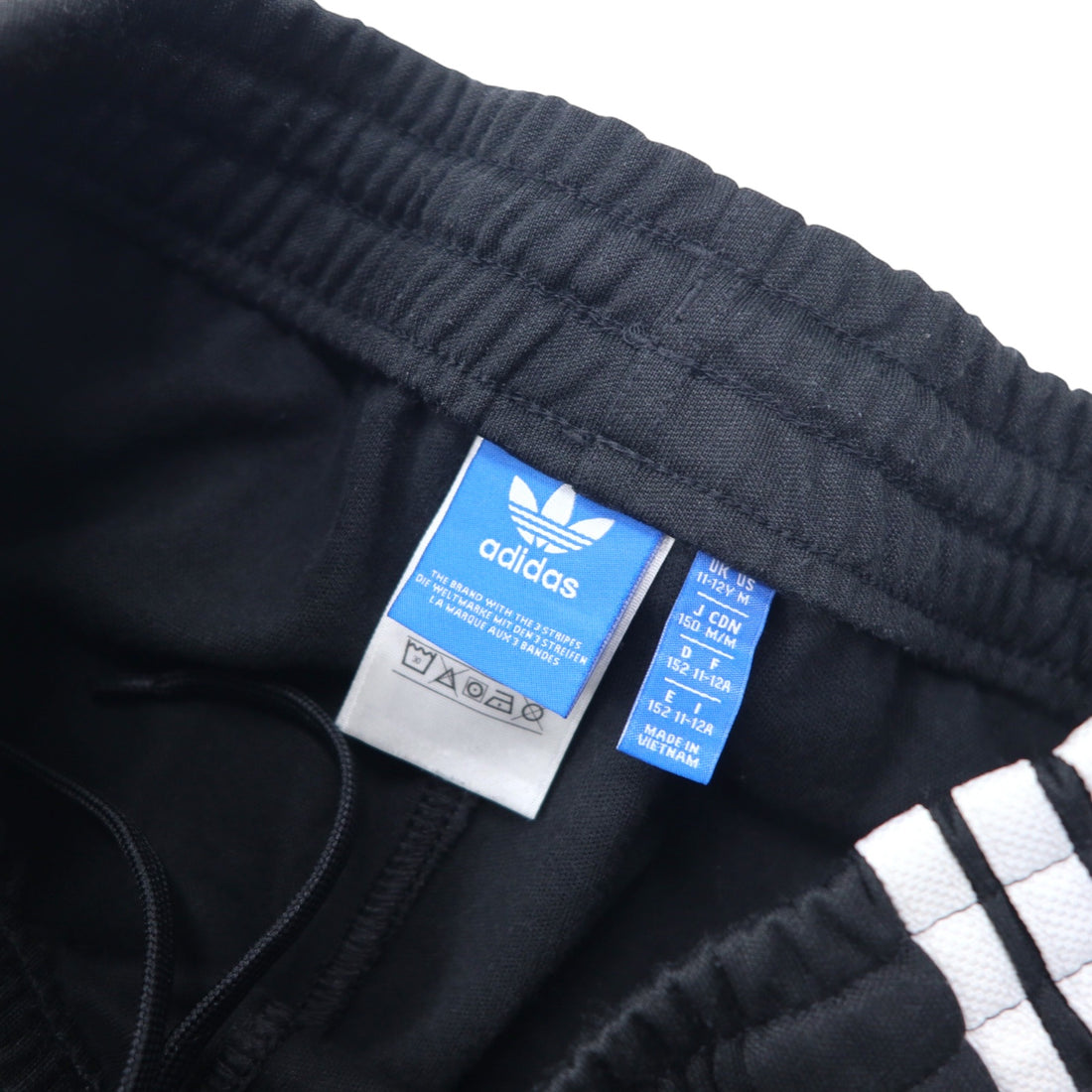 adidas originals Track pants Jersey M Black Side 3 Stripes Snap Trefoil logo Embroidery Big Boy's Snap Black Track Pants CV8312