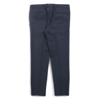 URU Zip Slit Easy Slacks Pants M Navy Wool Tapered 16SUP03 Made in Japan