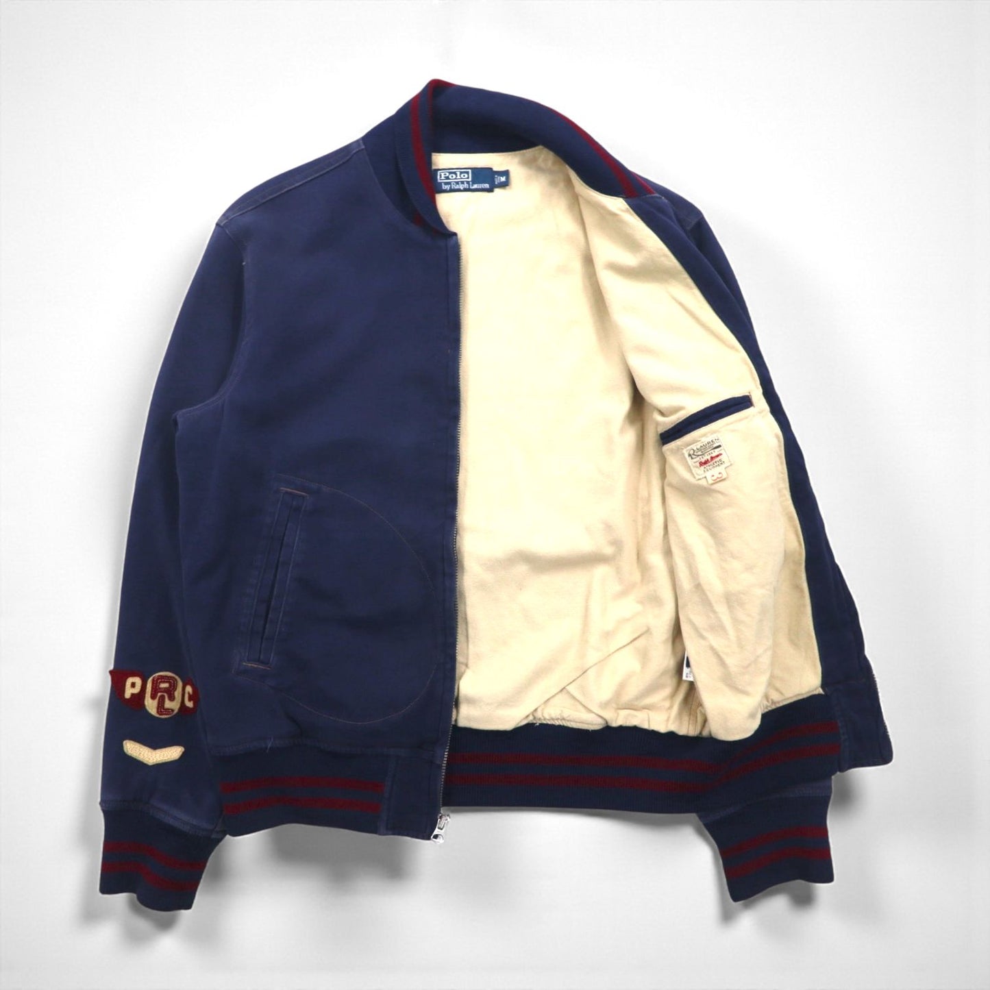 Polo by Ralph Lauren 90年代 スウィングトップ スポーツジャケット ブルゾン M ネイビー TALONジップ リブライン
