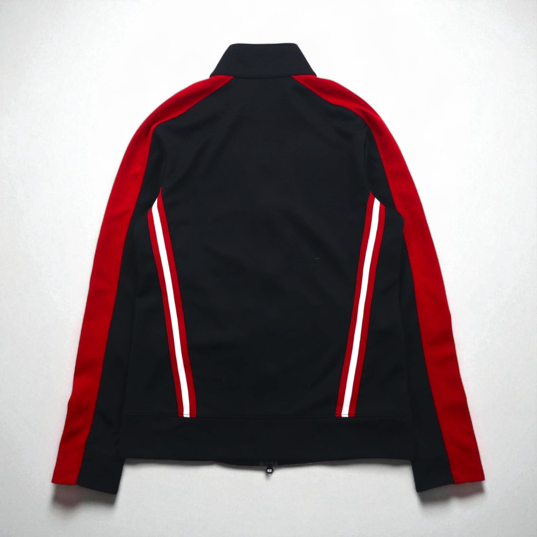 JORDAN BRAND (NIKE) Double-Zip Track Jacket, Size Small, Black and Red, Jumpman
