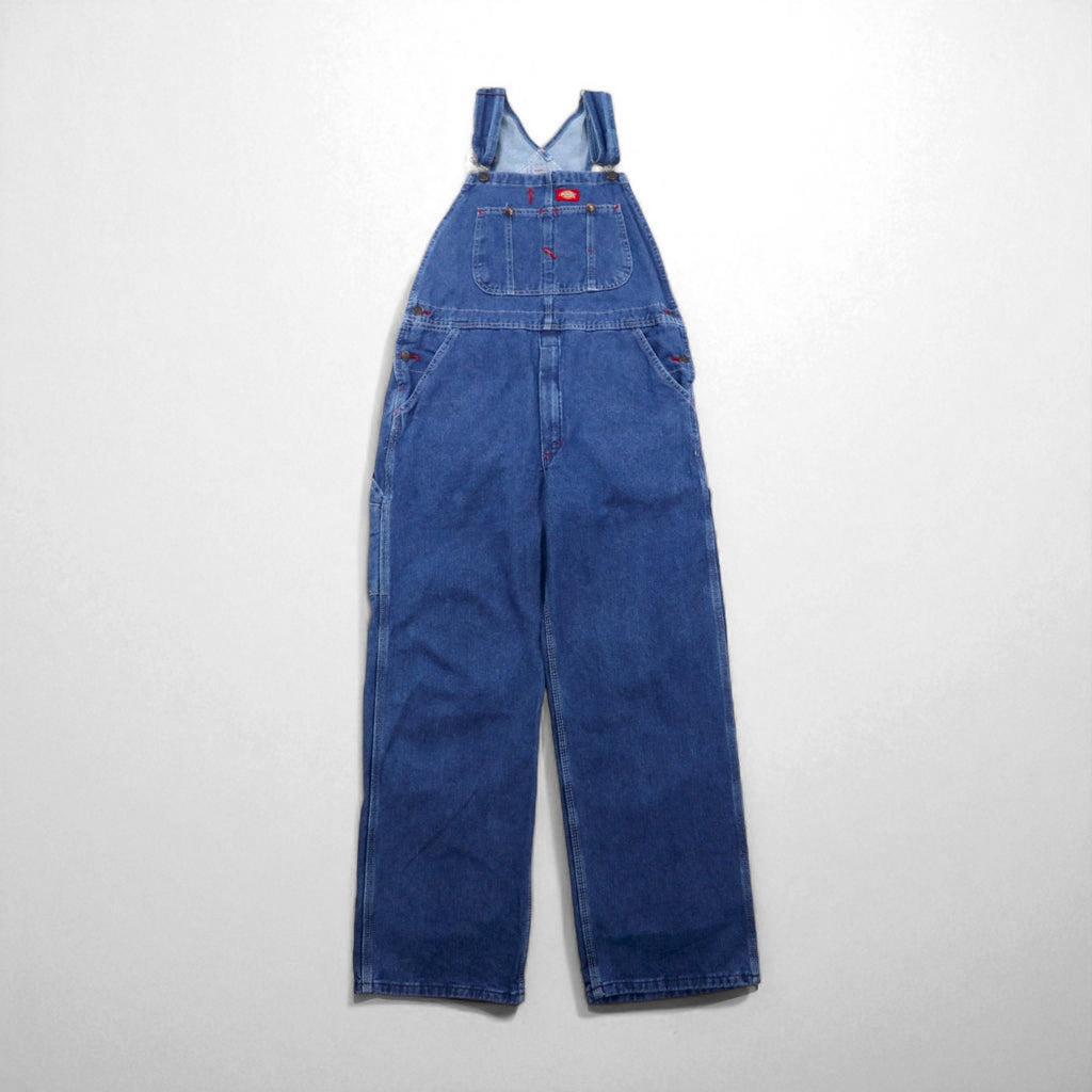 Dickies Denim Bib Overalls, Size M, Indigo Blue, Stonewash, 8396SNB, Made in Mexico, Unused