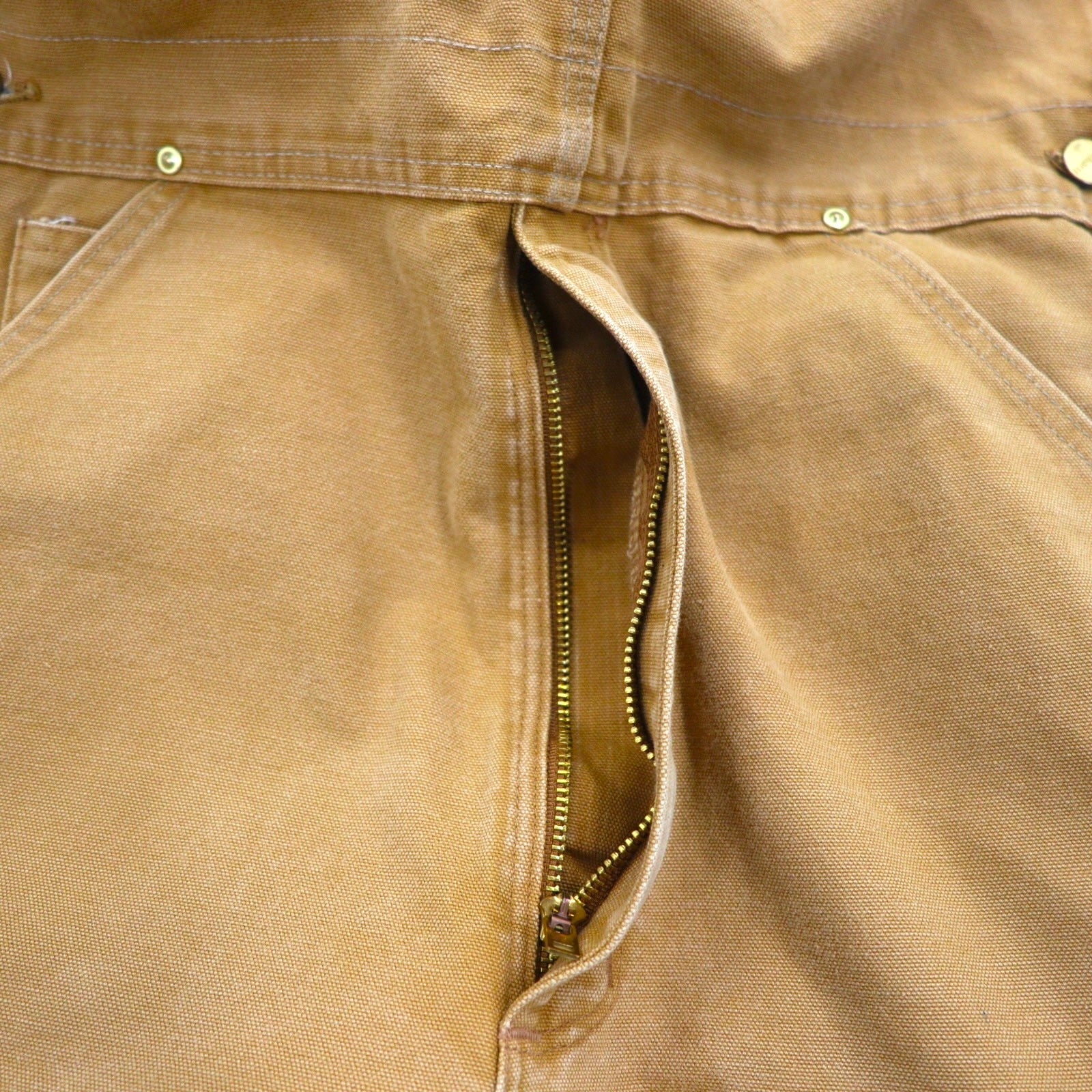 carhartt ダブルニー ダック オーバーオール XL キャメル ブラウン Carhartt Double Knee Duck Overalls XL Camel Brown Cotton – 日本然