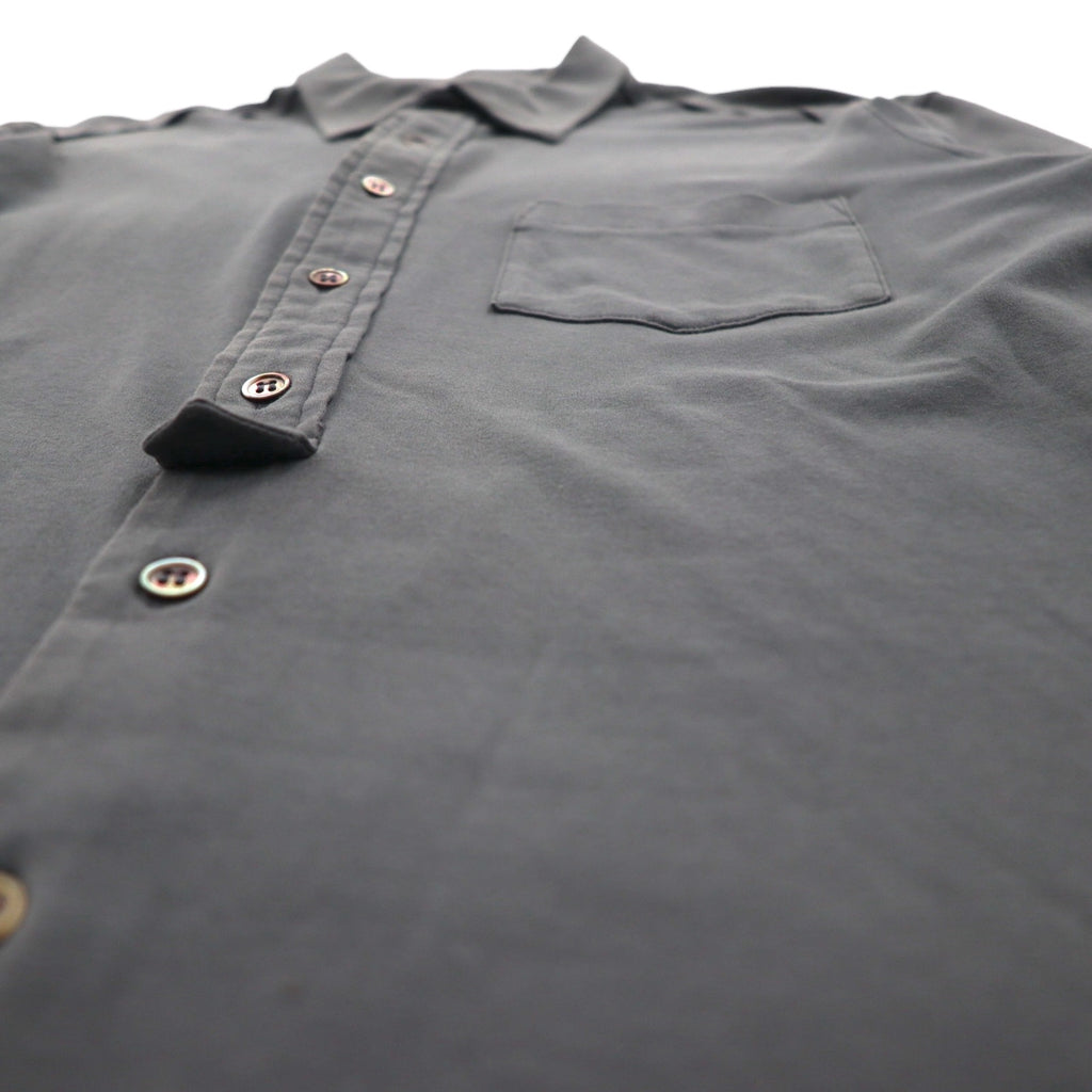 HELMUT LANG 天竺 コットンシャツ M チャコール グレー 胸ポケット 日本製 17-0308102