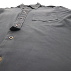 HELMUT LANG 天竺 コットンシャツ M チャコール グレー 胸ポケット 日本製 17-0308102