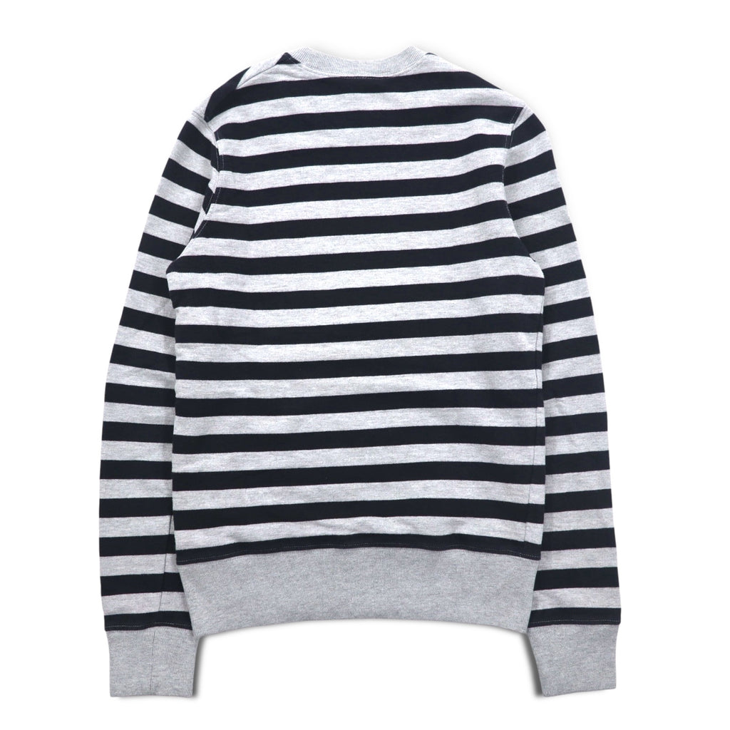 Carhartt Crew Neck Sweatshirt S Grey Striped Cotton Made in Turkey